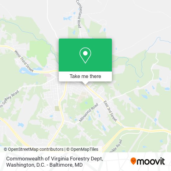 Mapa de Commonwealth of Virginia Forestry Dept