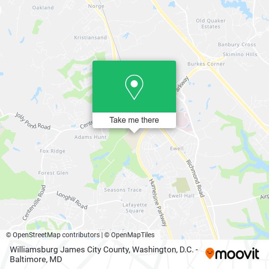 Williamsburg James City County map