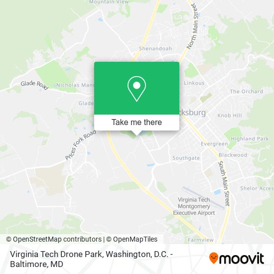 Mapa de Virginia Tech Drone Park