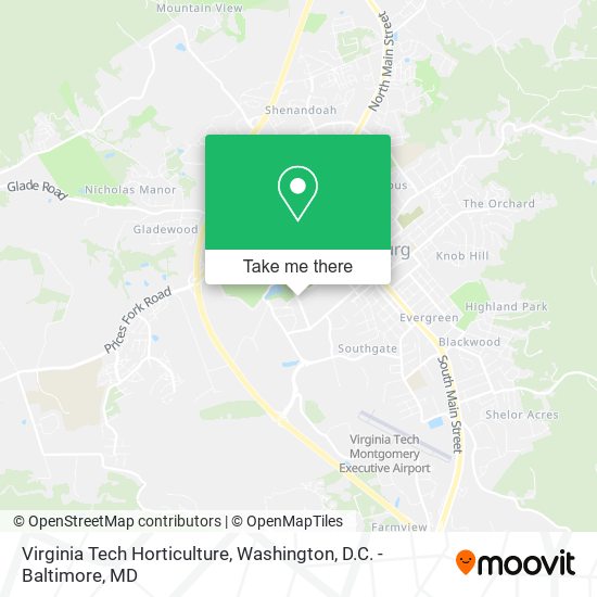 Virginia Tech Horticulture map