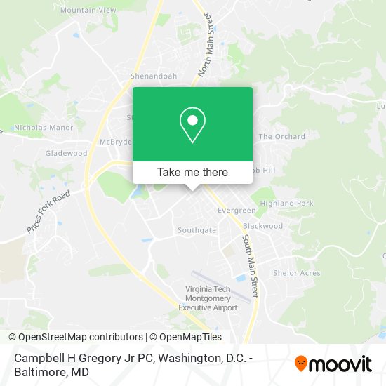 Mapa de Campbell H Gregory Jr PC