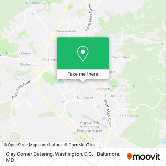 Mapa de Clay Corner Catering