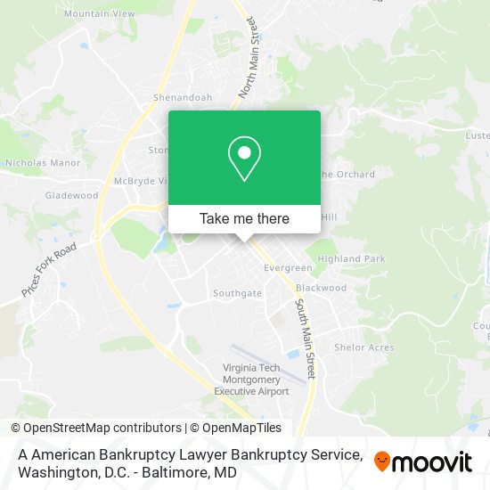 A American Bankruptcy Lawyer Bankruptcy Service map