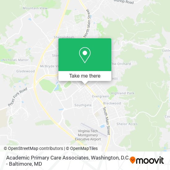 Academic Primary Care Associates map