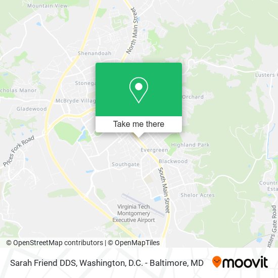 Mapa de Sarah Friend DDS
