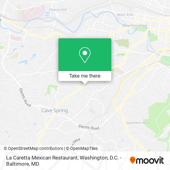 Mapa de La Caretta Mexican Restaurant