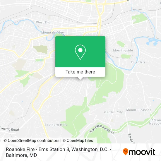 Roanoke Fire - Ems Station 8 map