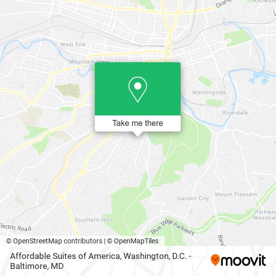 Affordable Suites of America map
