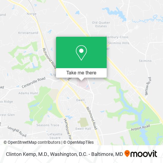 Clinton Kemp, M.D. map
