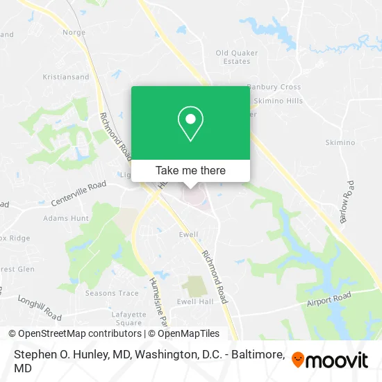 Stephen O. Hunley, MD map