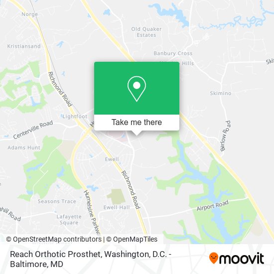 Reach Orthotic Prosthet map