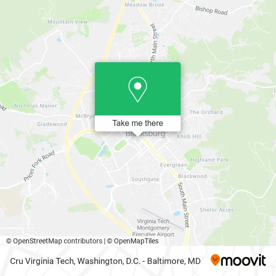 Cru Virginia Tech map