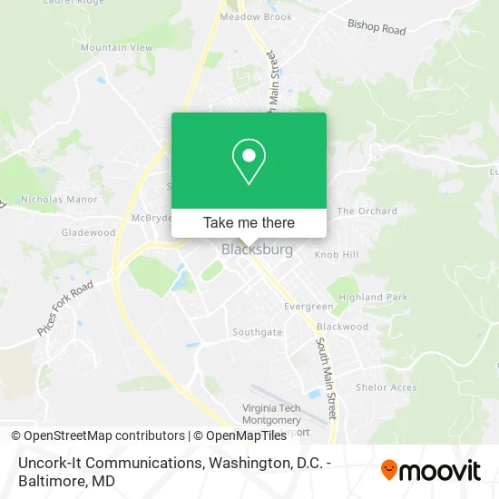 Uncork-It Communications map