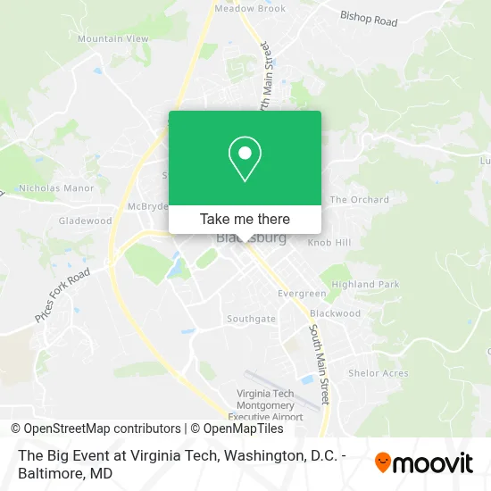 The Big Event at Virginia Tech map