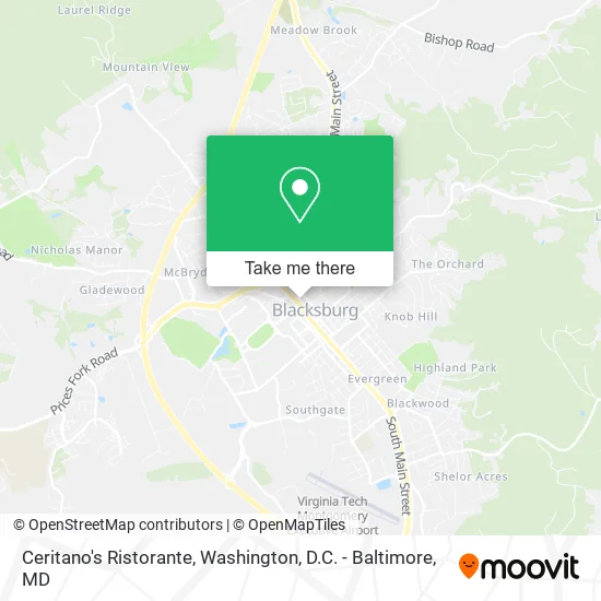 Ceritano's Ristorante map