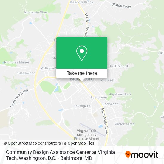 Mapa de Community Design Assistance Center at Virginia Tech