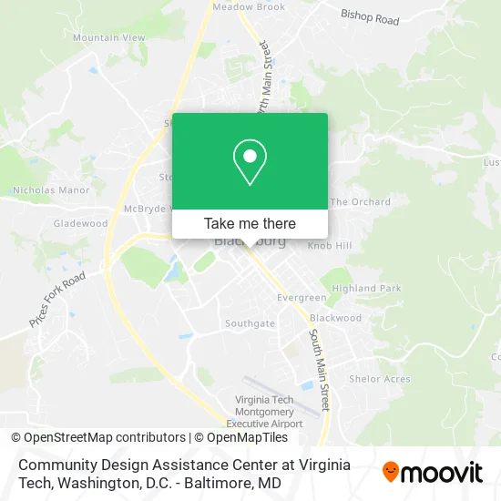 Community Design Assistance Center at Virginia Tech map
