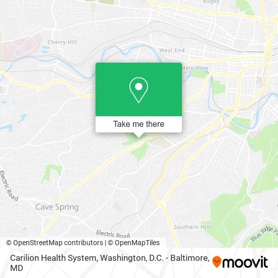 Mapa de Carilion Health System