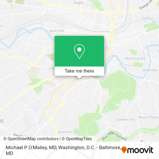 Michael P O'Malley, MD map