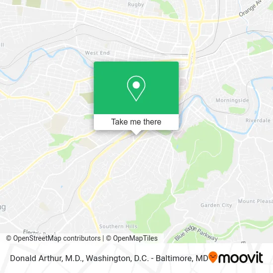 Donald Arthur, M.D. map