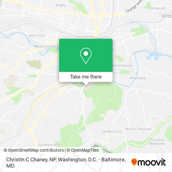 Christin C Chaney, NP map