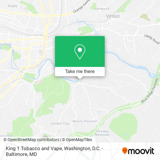 Mapa de King 1 Tobacco and Vape