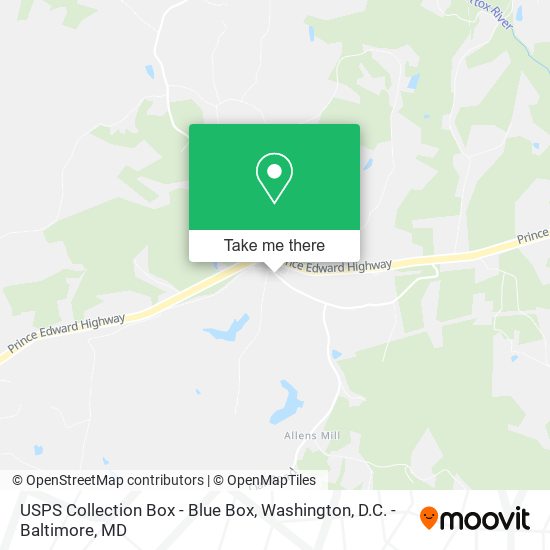 USPS Collection Box - Blue Box map