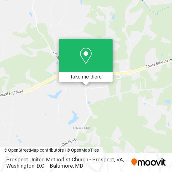 Prospect United Methodist Church - Prospect, VA map