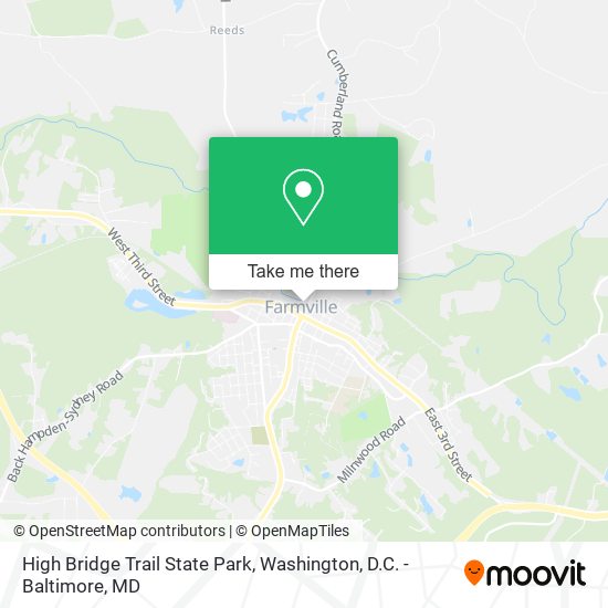 High Bridge Trail State Park map