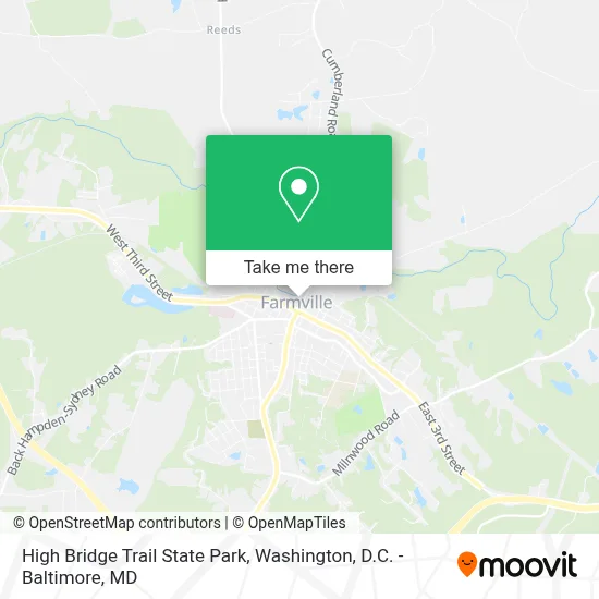 High Bridge Trail State Park map