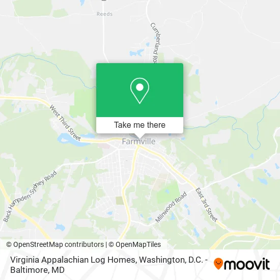 Virginia Appalachian Log Homes map