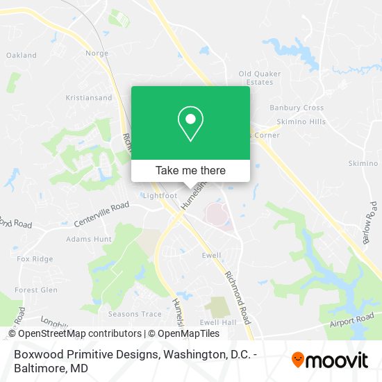 Boxwood Primitive Designs map