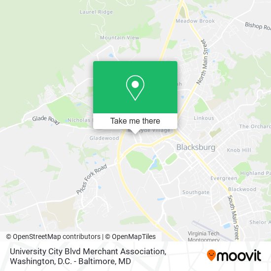 University City Blvd Merchant Association map