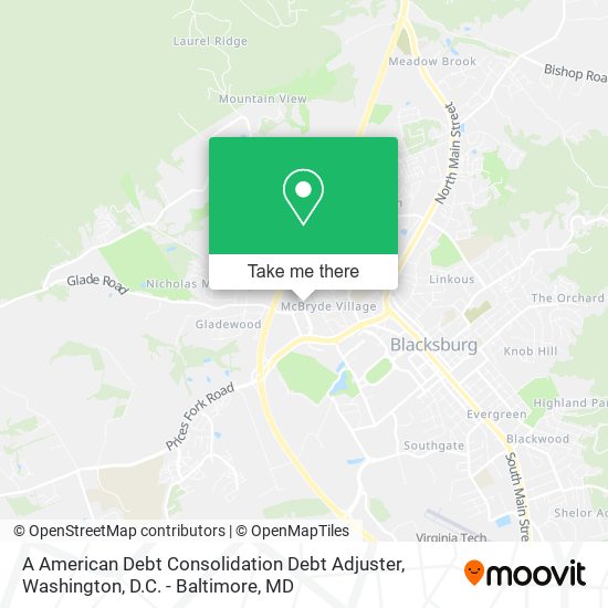 Mapa de A American Debt Consolidation Debt Adjuster