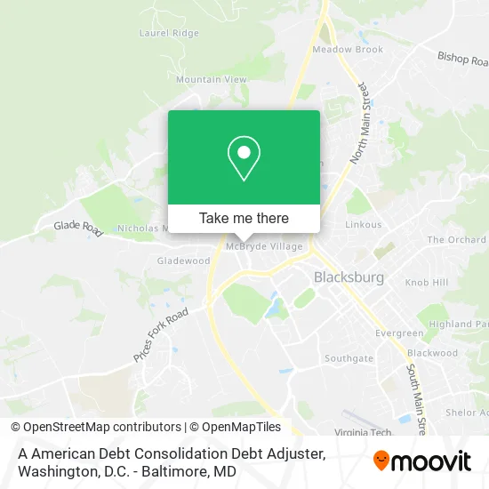 Mapa de A American Debt Consolidation Debt Adjuster