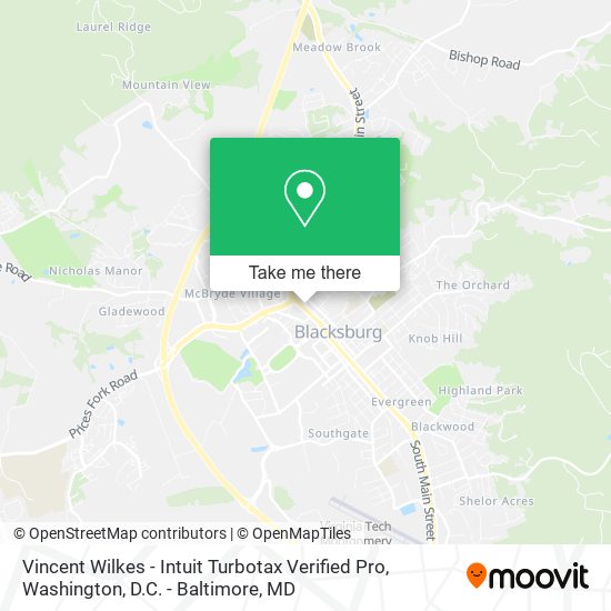 Mapa de Vincent Wilkes - Intuit Turbotax Verified Pro