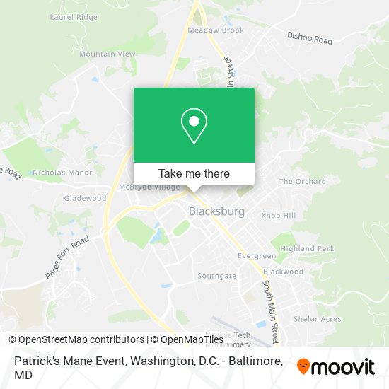 Patrick's Mane Event map