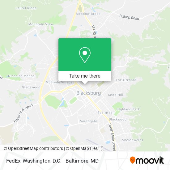Mapa de FedEx