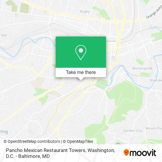 Mapa de Pancho Mexican Restaurant Towers