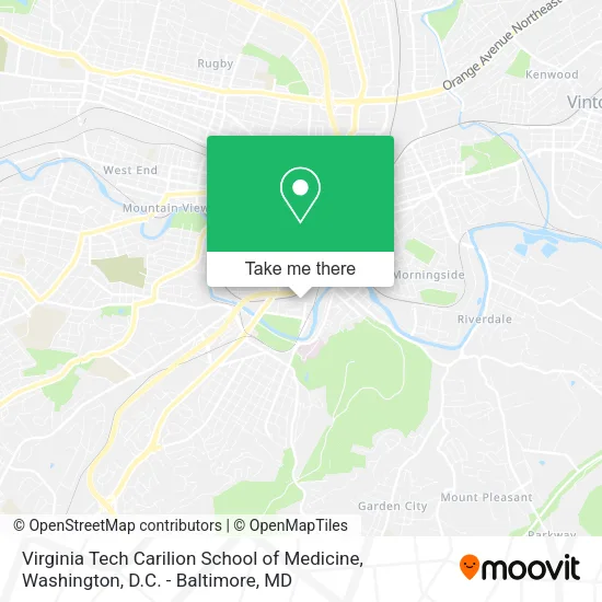 Mapa de Virginia Tech Carilion School of Medicine
