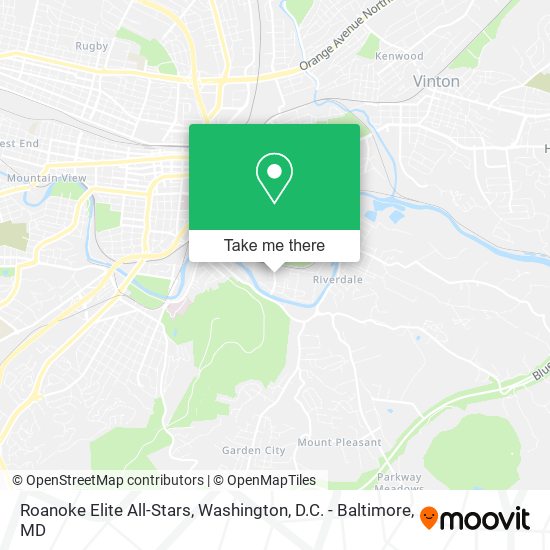 Roanoke Elite All-Stars map