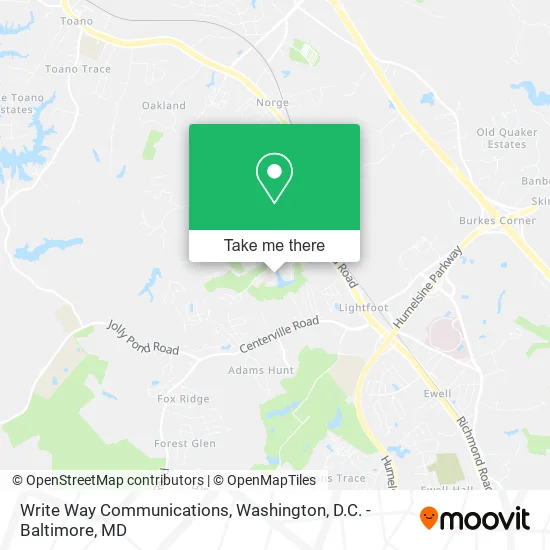Write Way Communications map