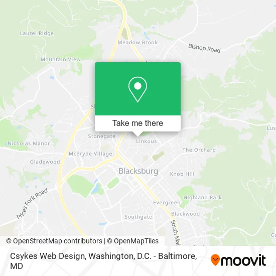 Csykes Web Design map