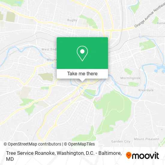 Tree Service Roanoke map