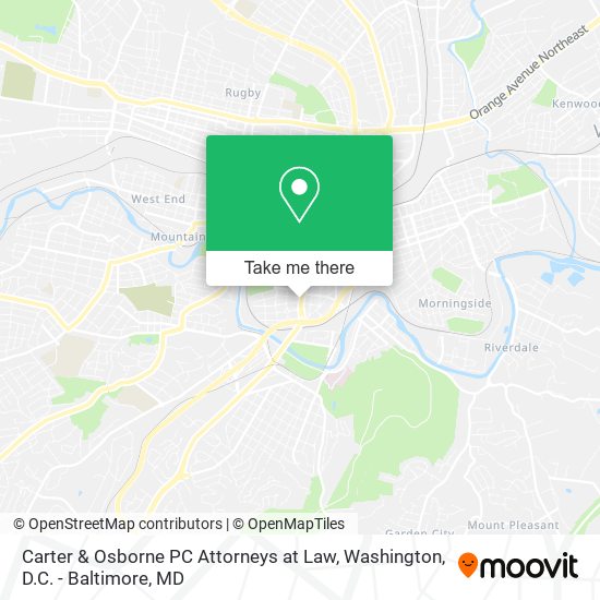 Carter & Osborne PC Attorneys at Law map