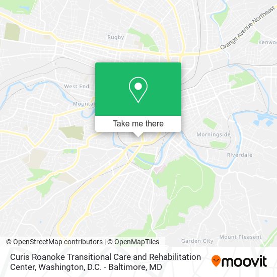 Curis Roanoke Transitional Care and Rehabilitation Center map