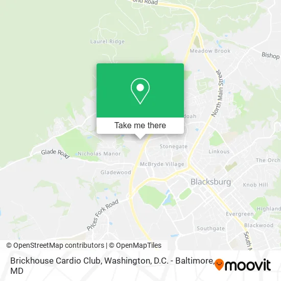 Mapa de Brickhouse Cardio Club