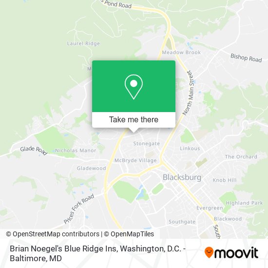 Mapa de Brian Noegel's Blue Ridge Ins