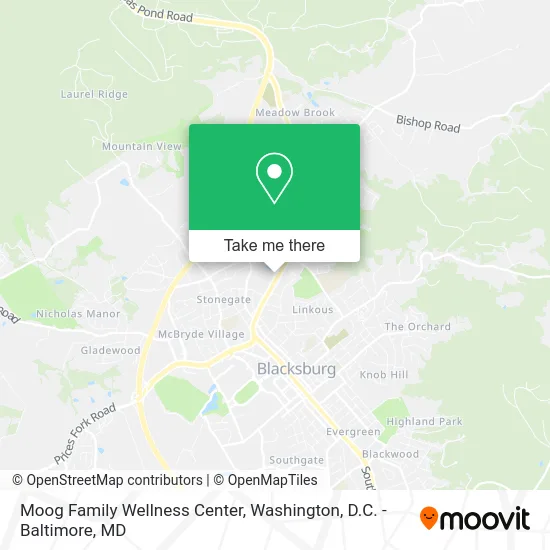Moog Family Wellness Center map