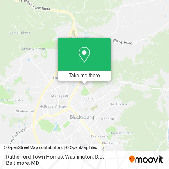 Rutherford Town Homes map